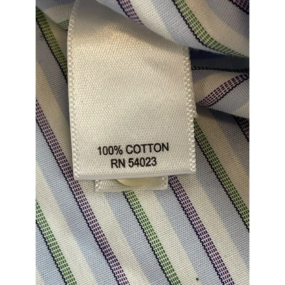 Banana Republic Shirt Mens XL Striped 100% Cotton Classic Fit Button Up